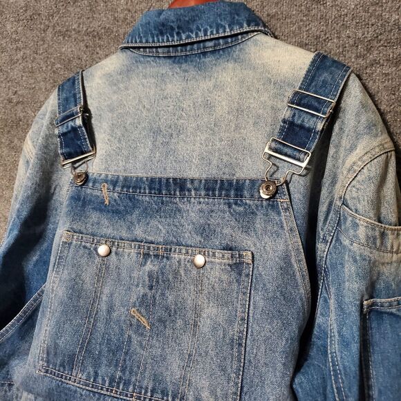 CXC Atelier Jean Jacket Mens L Blue Chore Barn Grunge Overall Style Y2K Retro - Picture 3 of 12
